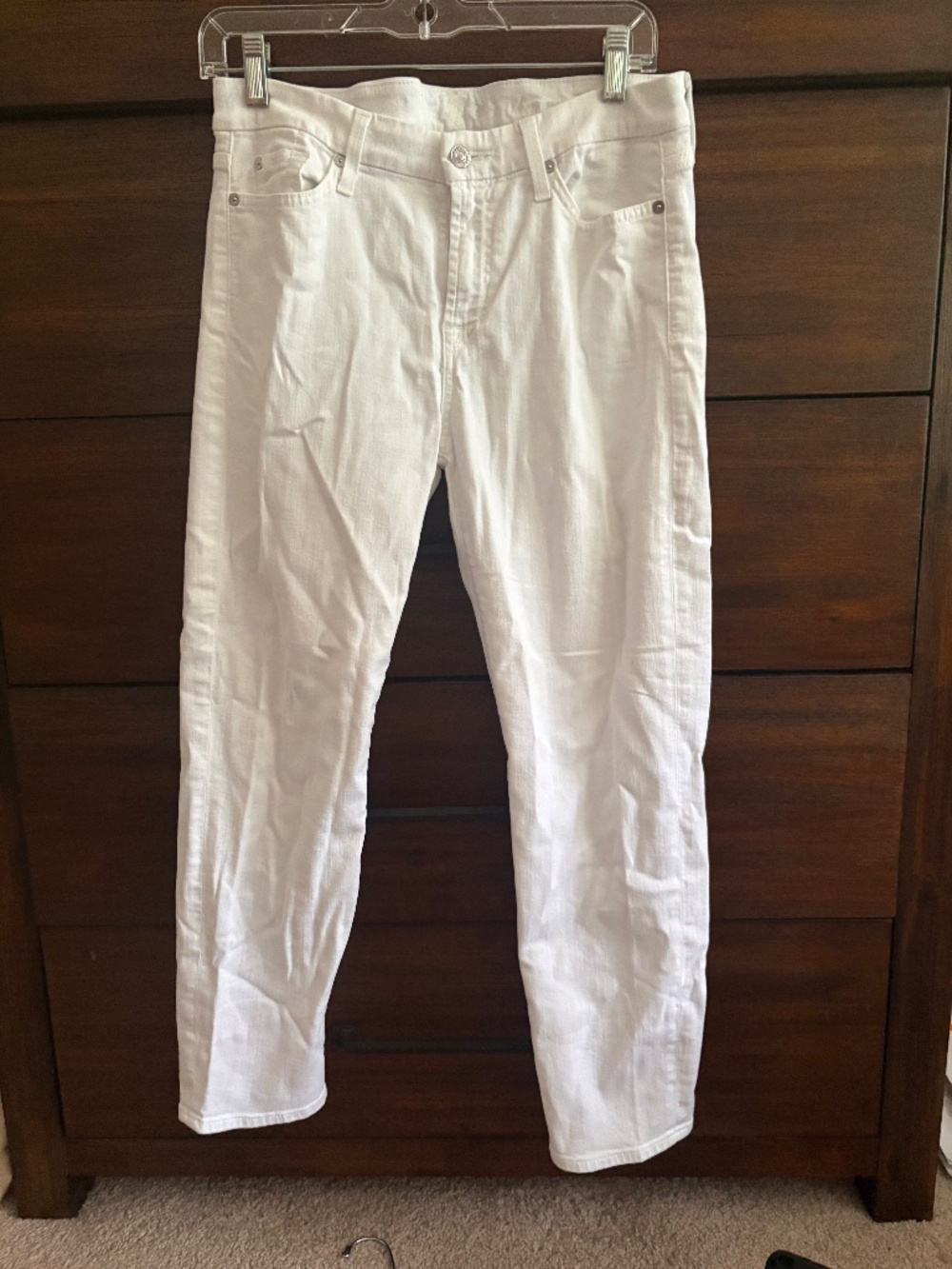White denim jeans